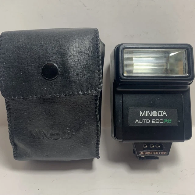 Konica Minolta Auto Electroflash 280PX Shoe Mount Flash With Case