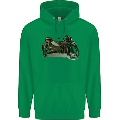 Felpa con cappuccio moto e sidecar biker moto bambini 12