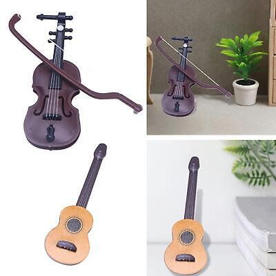 Miniature Accessori vita in miniatura Giocare Scena figure di strumenti musicali 