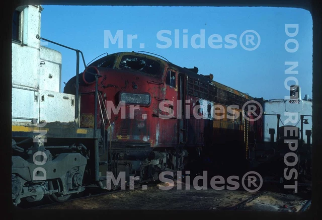 Original Slide KCS Kansas City Southern Burned F7A 80 Shreveport LA 1977
