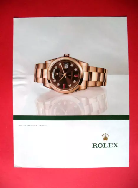Publicite De Presse Rolex Oyster Perpetual Day-Date Montre Ad 2013