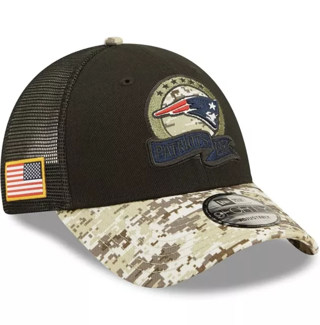 New England Patriots Salute To Service New Era 2022 9FORTY Men's Snapback Hat