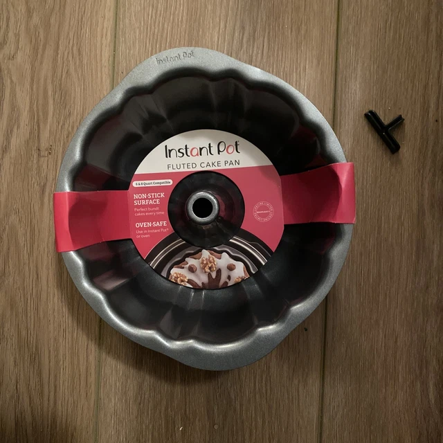 INSTANT POT OFFICIAL Fluted Cake Pan 7Inch Gray 6 & 8 qt compatible