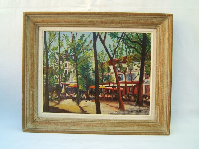 ANCIEN TABLEAU VUE de Paris place du Tertre signé J.Pélard ? Ecole de ...