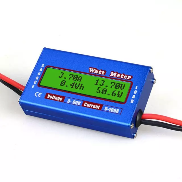 Digital LCD Volt Tester Wattmeter Leistungsanalysator DC 60V/100A ?DE 3