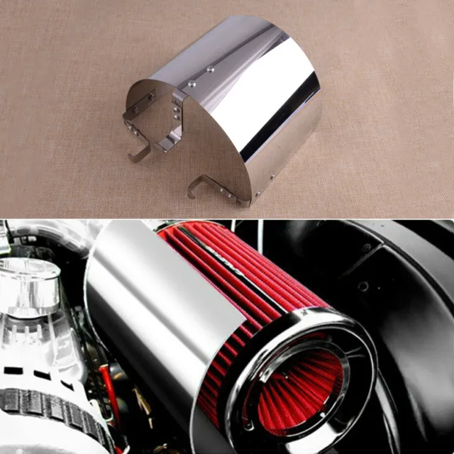 Air Intake Filter Heat Shield Cover 2.5" to 3.5" Universal Stainless Steel ss