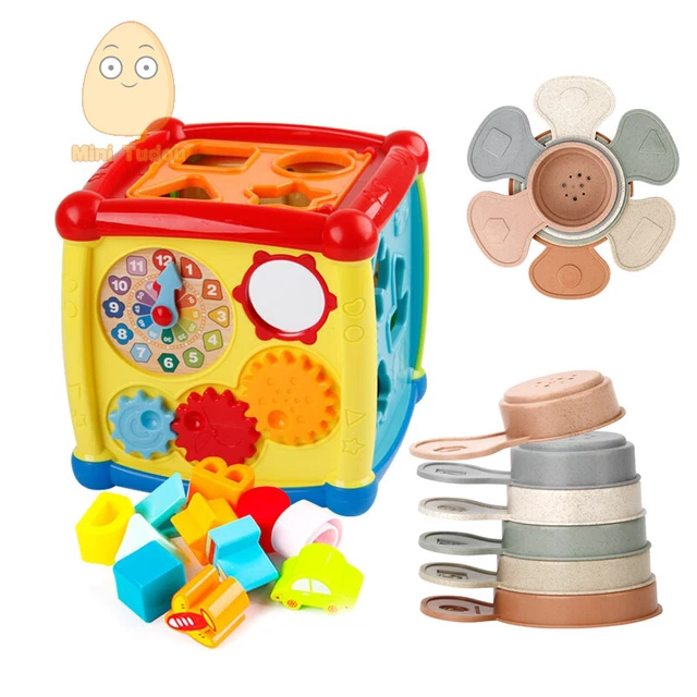 Activity Cube Toys for 1 Year Old Blocks Sorter Toy Bath Toys Montessori Toddler
