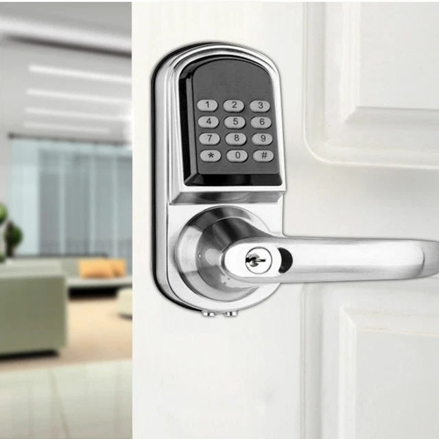 Smart Mechanical Door Lock Digital Code Keypad Password Entry Knob Left Handle