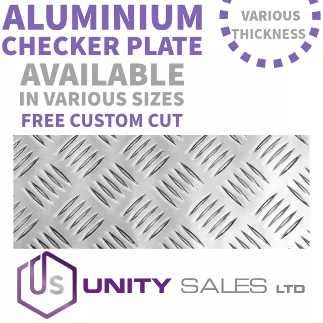 Aluminium Floor Chequer Plate 5754 - Various Sizes & Thickness - Free Custom Cut