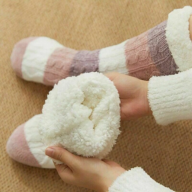 Pantofole Donna Calze Calzini Lunghe Pile Caldi Invernali Antiscivolo Casa Letto