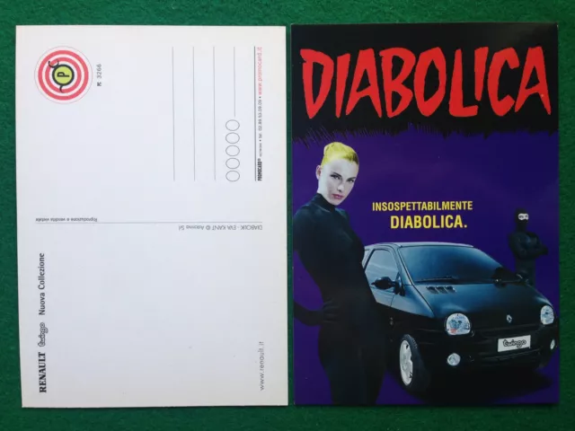 Cartolina Card DIABOLICA Renault Twingo , Promocard n.3266 Diabolik/Eva Kant