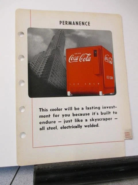 COCA COLA 1940 store salesman sample soda bottle vending machine cooler ELECT #7