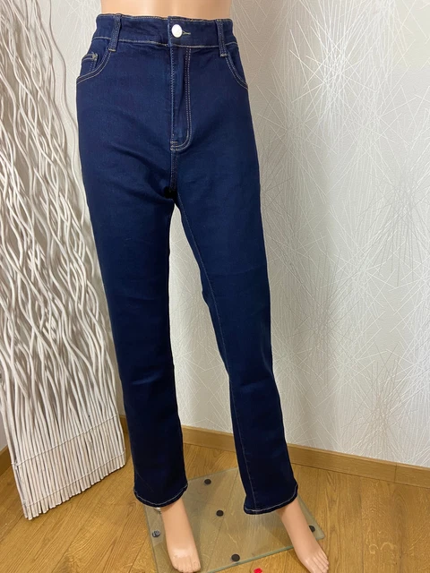 JEANS STRETCH TAILLE haute coupe droite Voggo Denim 42 Bleu EUR