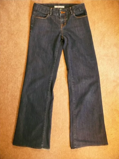 J Brand 84410 IND Wide Leg Low Rise Dark Denim Jeans Size 26 x 32.5