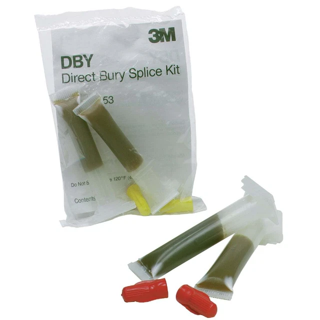 3M 600V Yellow 18 AWG to 10 AWG Underground Wire Splice Kit DBR/Y-6 Pack of 25