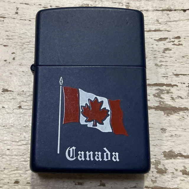 Zippo Made In Canada Navy Matte Canadian Flag 1995 Ontario