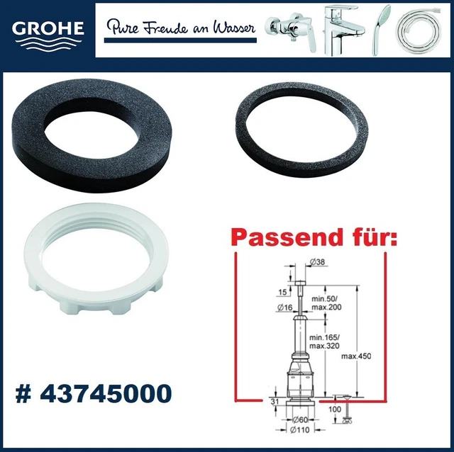 Grohe Ventilsitz F Wandhängende Keramik-Spülkästen