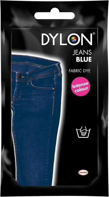 DYLON Hand Dye, Fabric Dye Sachet for Clothes, Soft Furnishings Jeans Blue