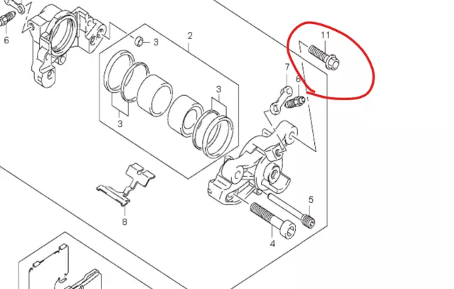 Suzuki GSXR600 K3-K5 gebohrte Titan Bremssattel Schrauben 03-05 Komplettset Ti Race 3