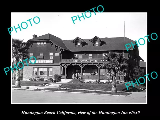 OLD LARGE HISTORIC Photo Of Huntington Beach California The Huntington ...