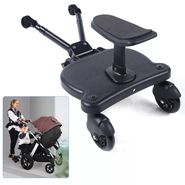 Baby Infant Stroller Pushchair Buggy Step Board + Universal Adapter Max 25kg