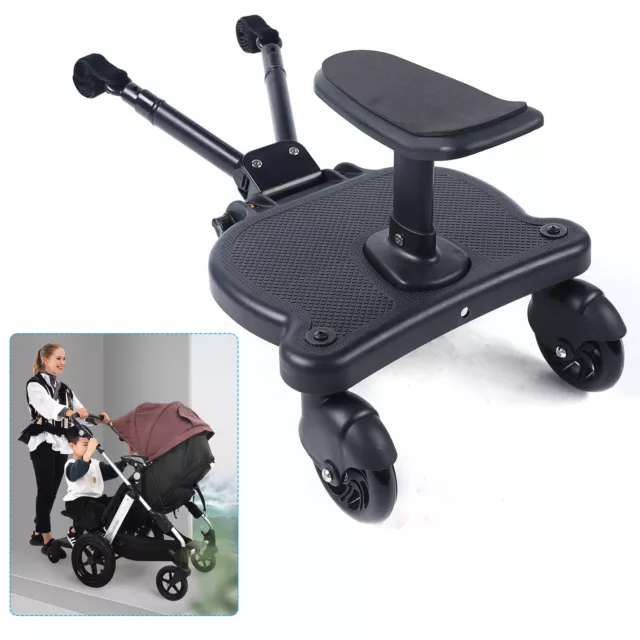 Glider Board Baby Stroller Kid Board Buggy Wheeled Board with Detachable Seat