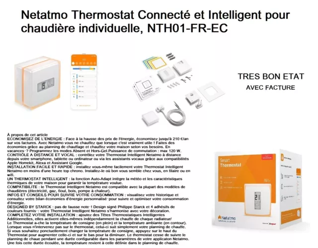 NTH-PRO Thermostat Intelligent connecté Netatmo pour chaudière et