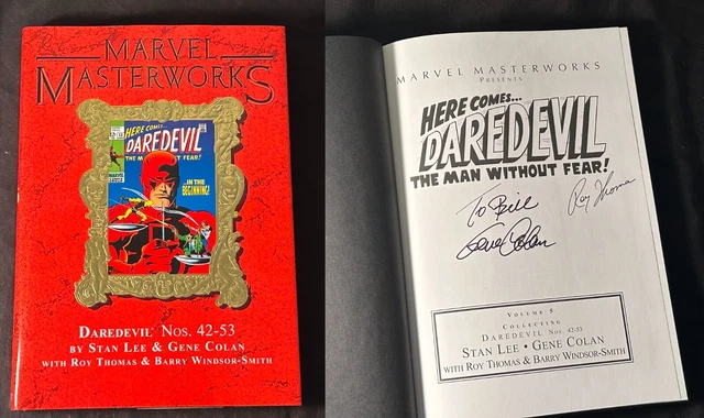 Marvel Masterworks Daredevil vol. 5 DM 110 HC SIGNED by Gene Colan & Roy Thomas!