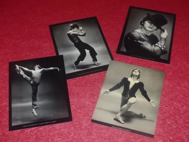 [Ballet Dance] Photos Max Waldman 4 Postcards Mikhail Baryshnikov Ca 1975 / 1980