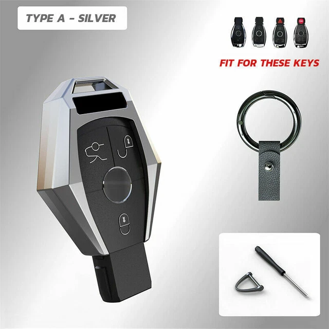 For Mercedes Benz CLA GLA GLC Zinc Alloy Car Remote Key Case Cover Holder Chain