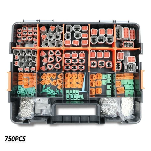 750 PCS Deutsch DT Connector Plug Kit For 14 16 20 AWG Stamped Contacts Kit