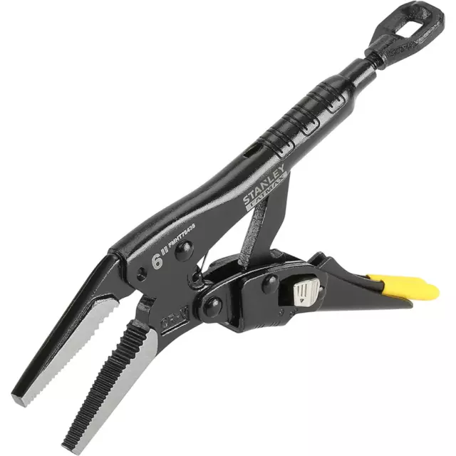 STANLEY FMHT0-75438 150 mm Fatmax Locking Mole Grip Long Nose Pliers - Black