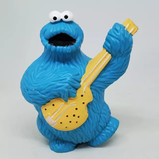 Vintage Sesame Street Cookie Monster Guitar PVC Figure 1982 Cake Topper Tara Toy