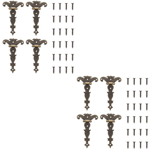 8 pcs Barn Gate Door Hinges Strap t Hinge Wrought Iron Cabinet Hinge