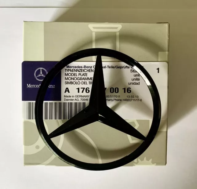 New Mercedes-Benz A CLA Class Rear Boot Lid Badge Star - GLOSS BLACK A1768170016