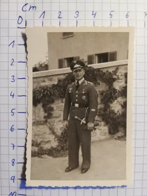 Foto Soldat Wehrmacht Abzeichen, Dolch