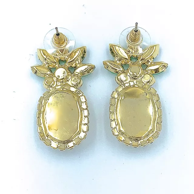 Pineapple Post Earrings - Rhinestone, Crystal Avenue (0.85x1.6in) 3