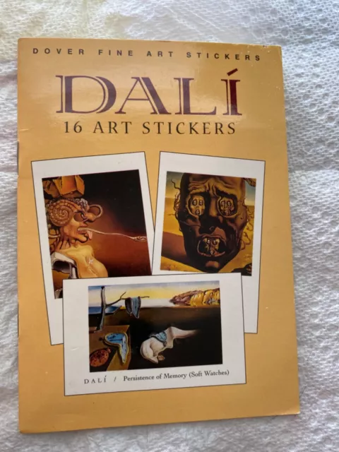 Salvador Dali 16 art stickers.  Dover Fine Art Stickers