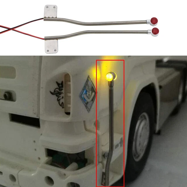 BLANC - Feu arrière LED pour Tamiya SCANIA R730, R470, R620, VOLVO FH12