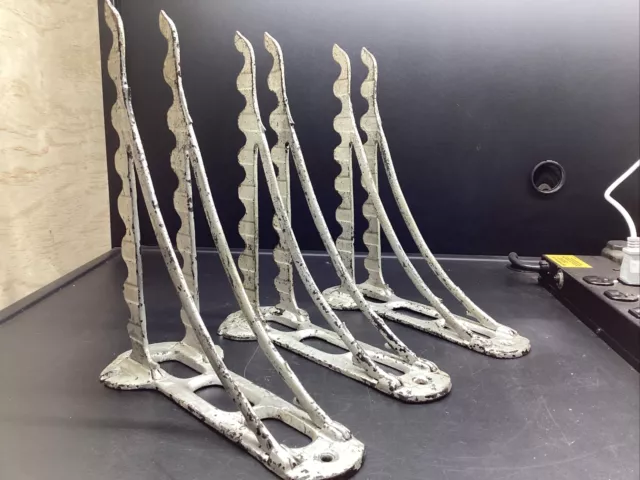 Set Of Three Vintage Cast Iron Shelf Brackets/ Plant Hangers