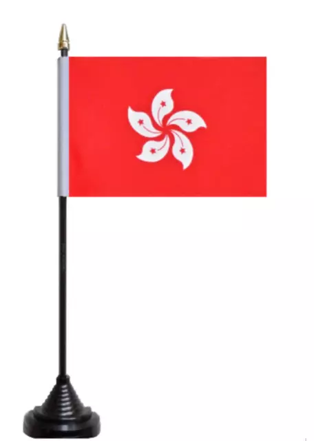 Hong Kong China Polyester Table Desk Flag