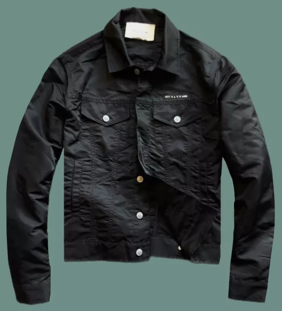 1017 ALYX 9SM⚡️Logo badge black nylon trucker jacket size Medium
