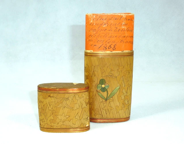 Rareza Estuche para Gafas Um 1868 Estuche Trenzado Paja
