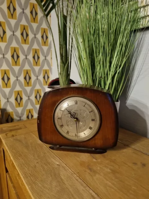 RARE VINTAGE SMITHS TEMPORA WIND UP MANTEL CLOCK c1950's Spairs Repairs