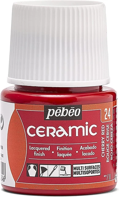 Pintura PEBEO, líquido, rojo cereza, 45 ml (Paquete de 1)
