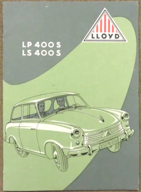 Lloyd LP 400 S & LS 400 S Prospekt Brochure von ca. 1954/1955, 16 Seiten (RB)