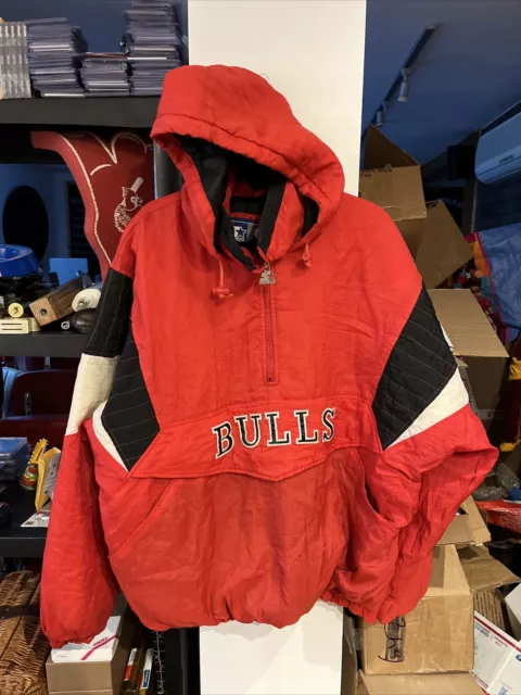 Vintage Chicago Bulls Starter Pullover Jacket (Size Youth L) — Roots