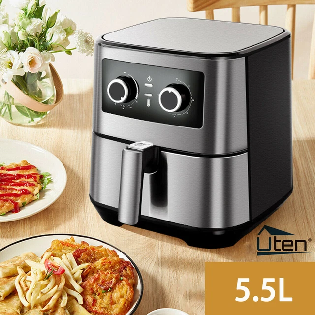 UTEN 5.5L AIR Fryer 1700W Oil Free Low Fat Healthy Power Oven Cooker