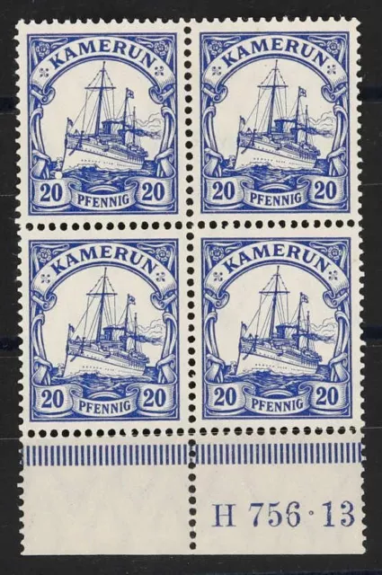 Deutsche Kolonien Kamerun, 1905, 23 I, postfrisch, Viererblock