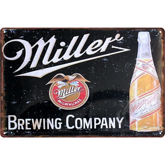 Carteles vintage de metal lata placa de pared vino pintura de hierro (1001 (460))